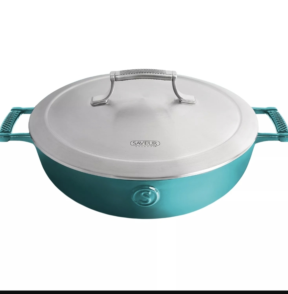 NWT SAVEUR SELECTSVoyage Series Enameled Cast Iron Braiser Dutch Oven 4.5 Qt - Picture 4 of 10